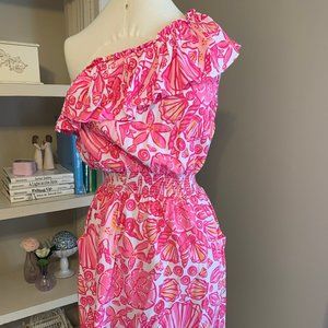 Lilly Pulitzer One Shoulder Printed Dress